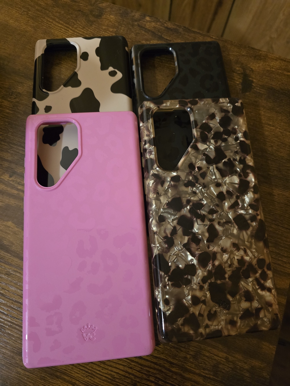 22Ultra Pink & Black Leopard, Tortoise, Cow Print Velvet Caviar Phone Case